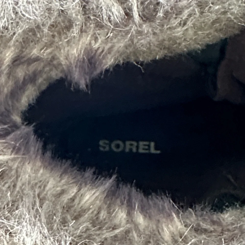 Sorel Women's Explorer Joan Snow‎ Boots in Black Suede & Leather Winter Size 8.5